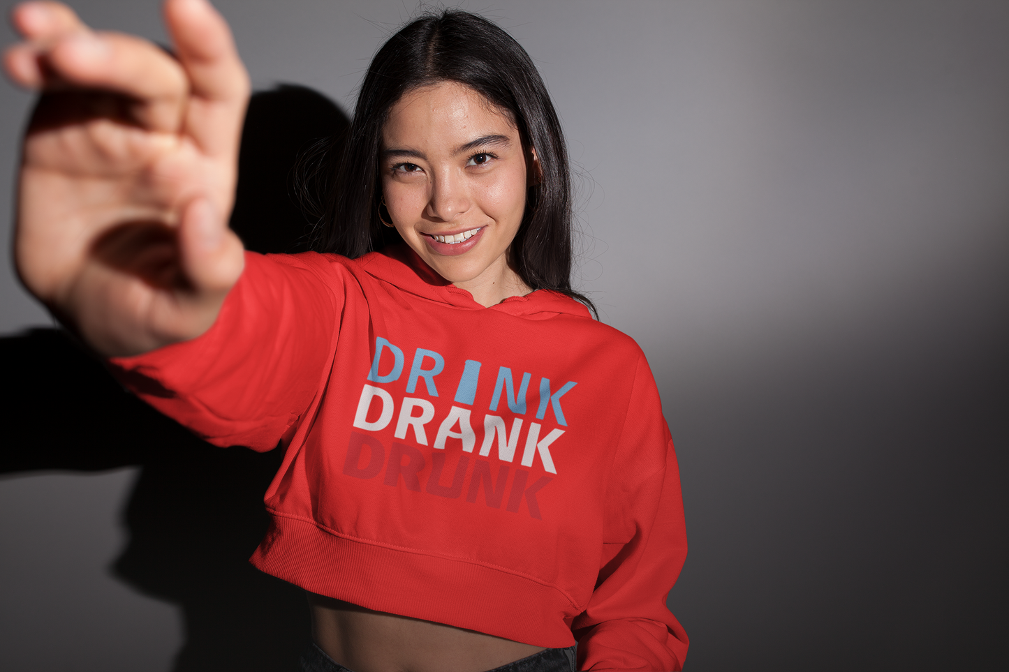 DRINK DRANK DRUNK | Crop Hoodie