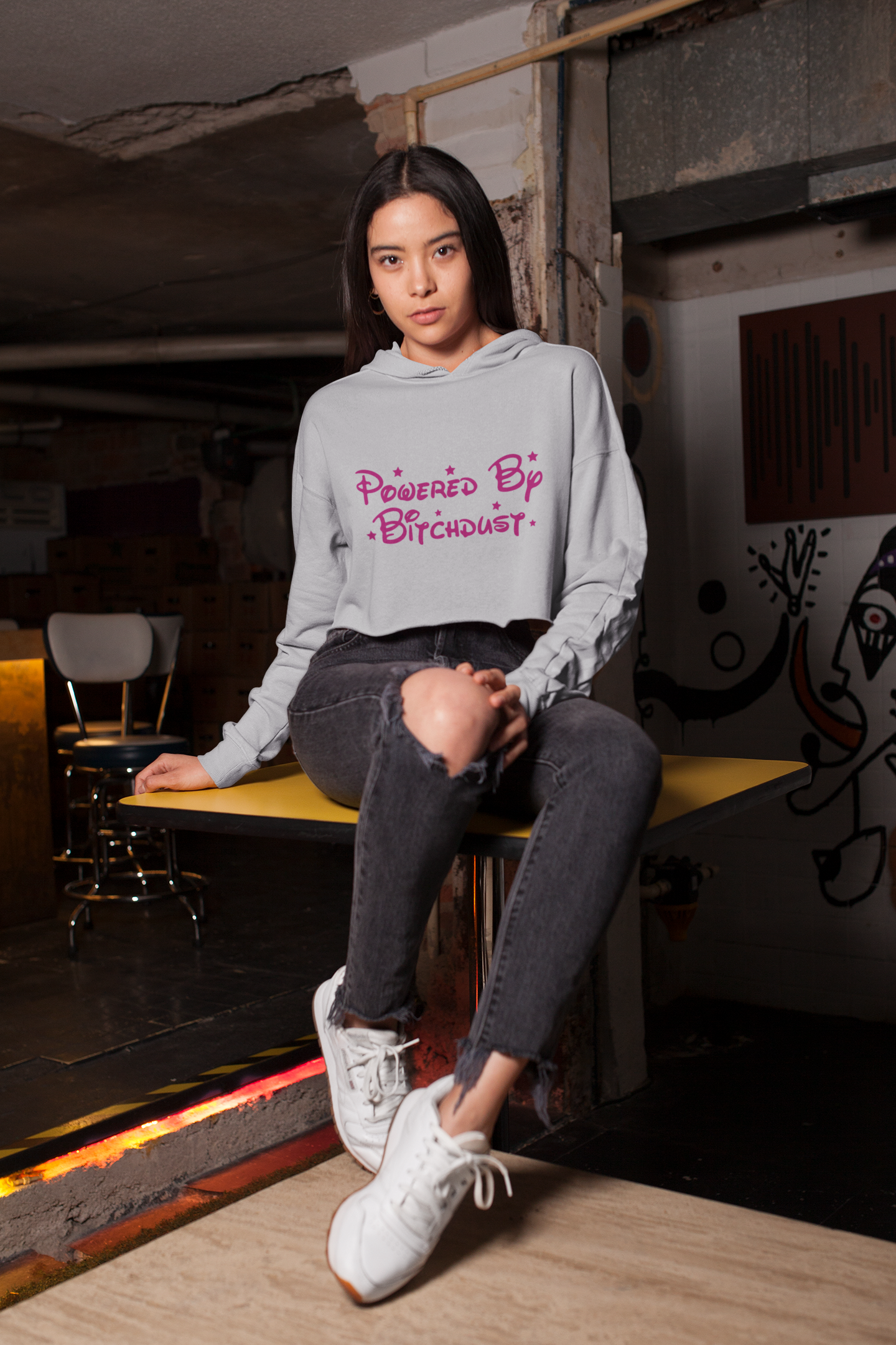 POWERED BY BITCHDUST | Crop Hoodie