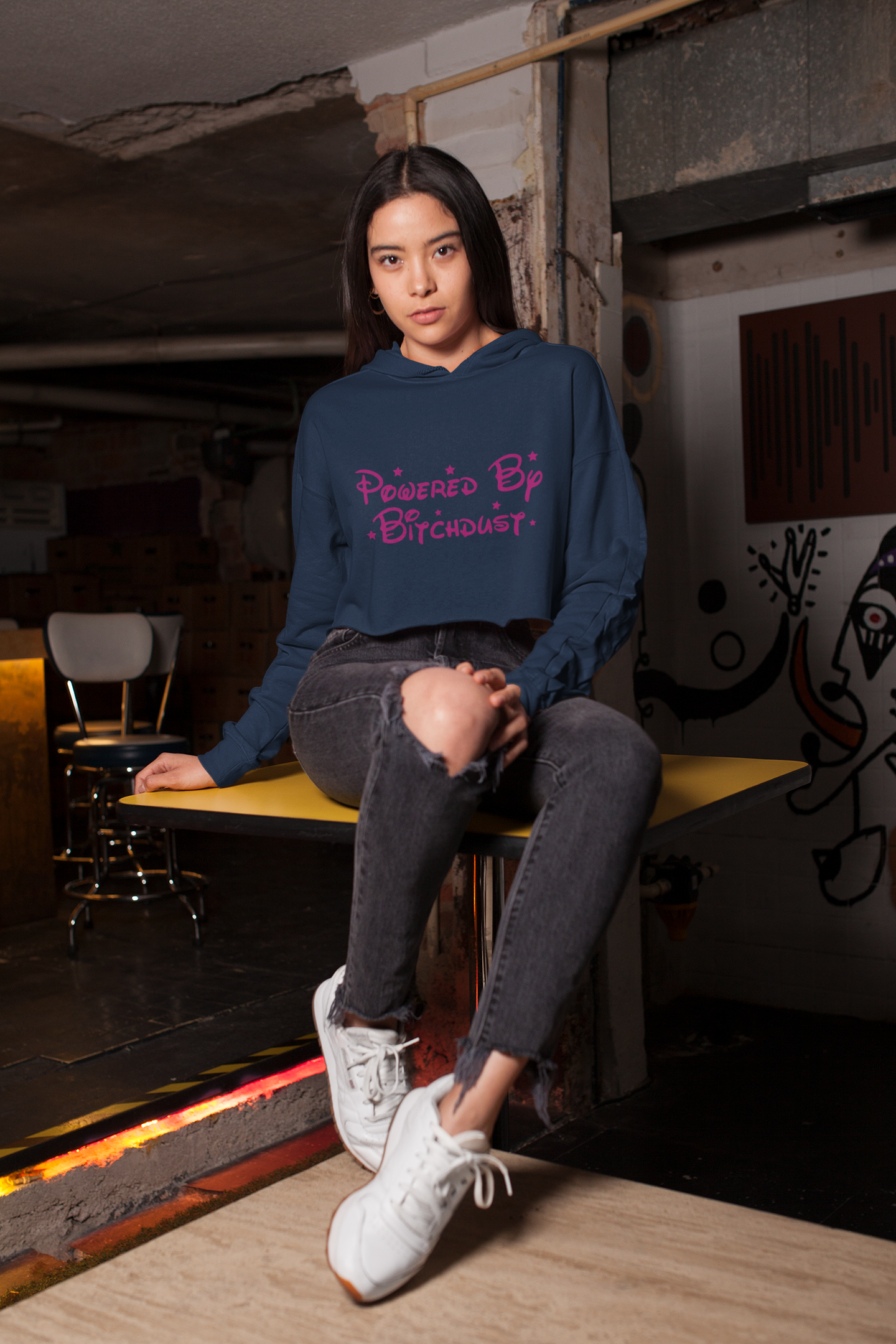 POWERED BY BITCHDUST | Crop Hoodie