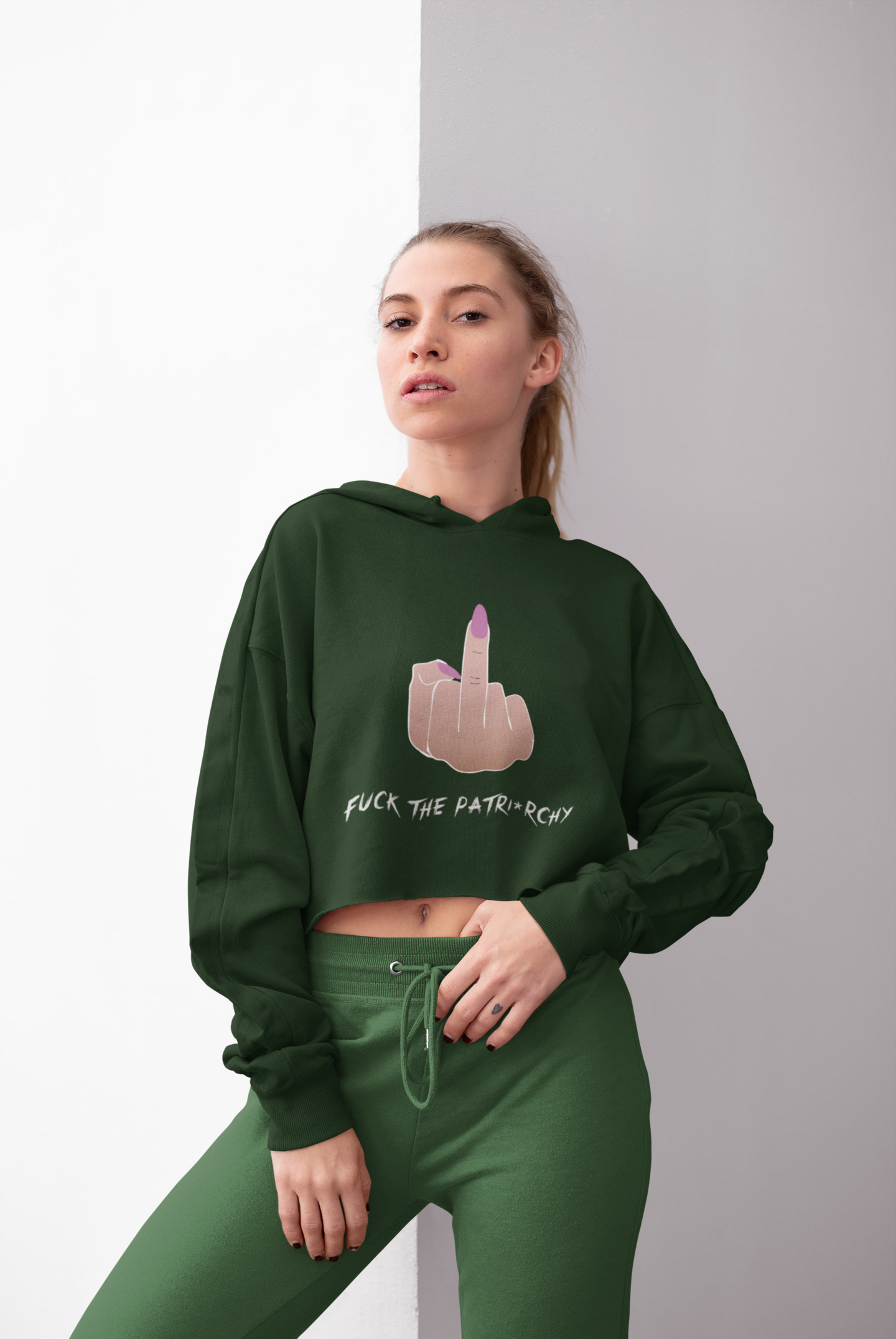 FUCK PATRIARCHY | Crop Hoodie