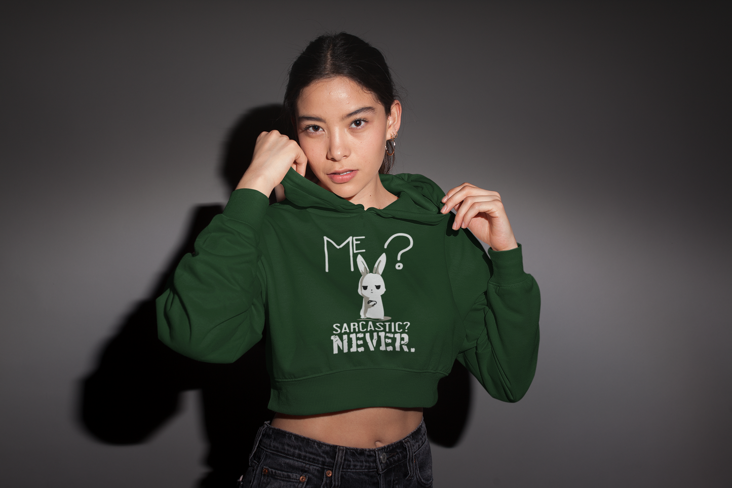 ME? SARCASTIC? NEVER | Crop Hoodie