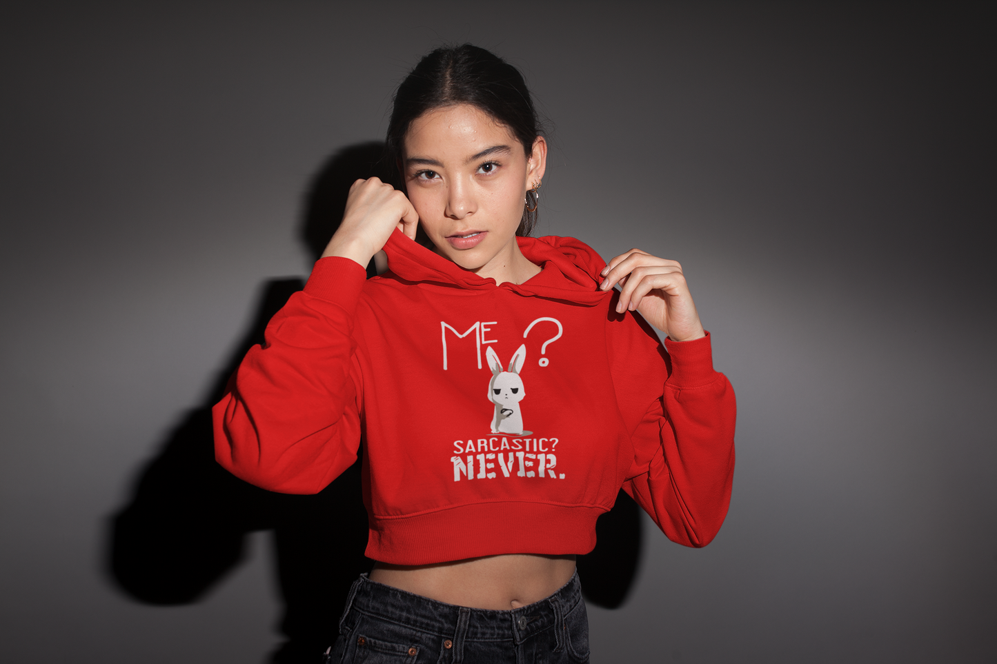 ME? SARCASTIC? NEVER | Crop Hoodie