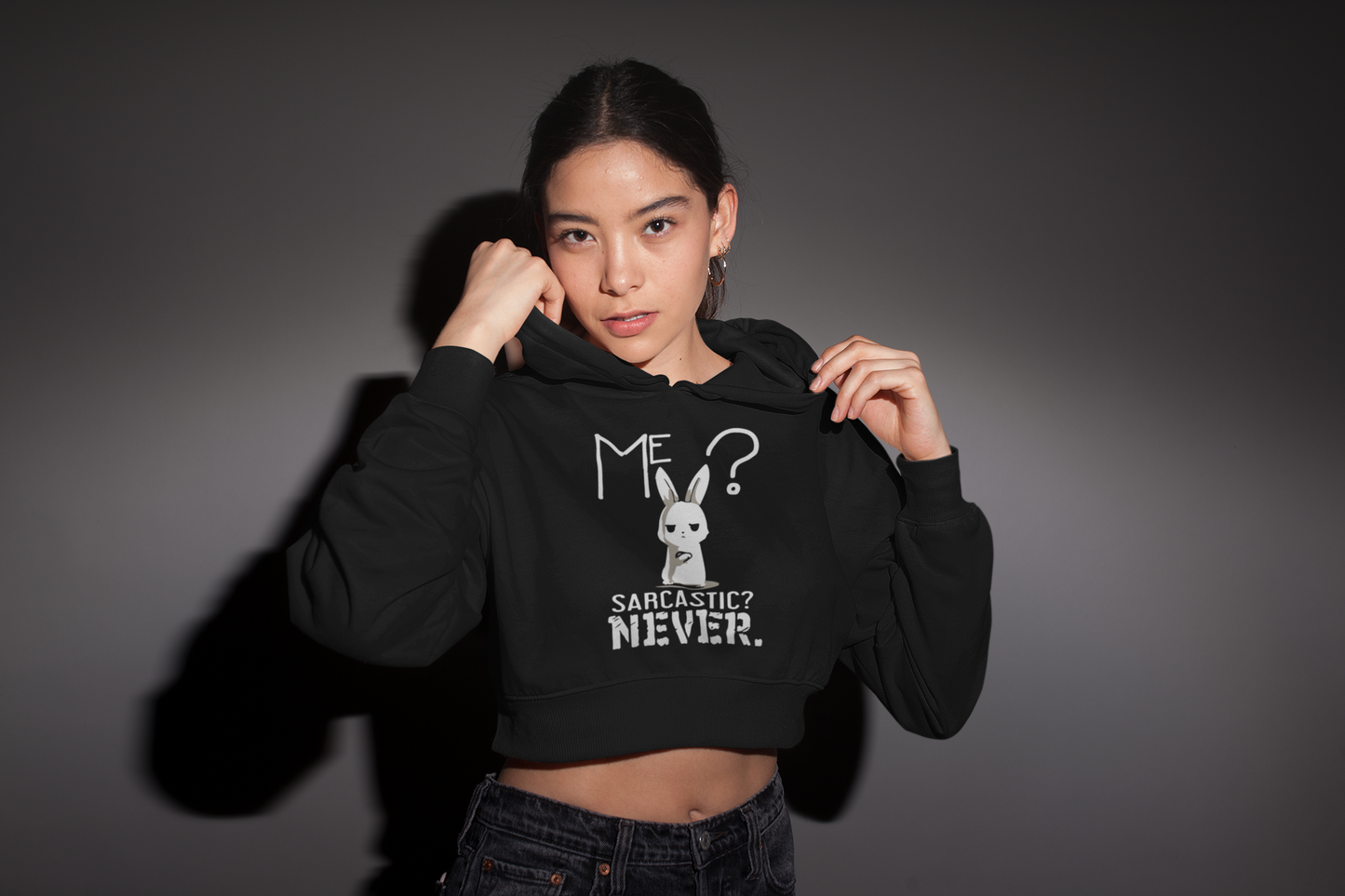 ME? SARCASTIC? NEVER | Crop Hoodie